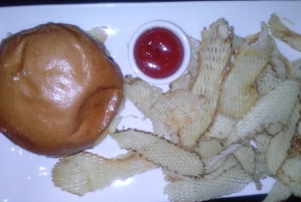 Double Cheese Burger with house made potato chips